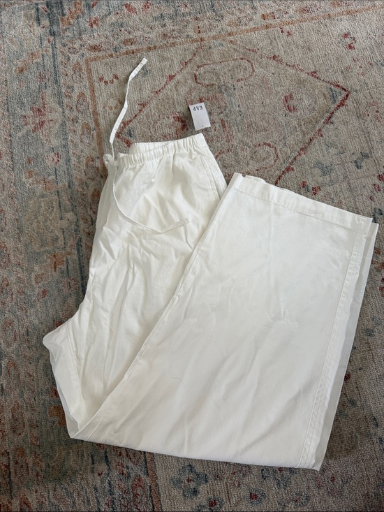 GAP Pants - Gap NWT White Drawstring Wide-Leg Pants